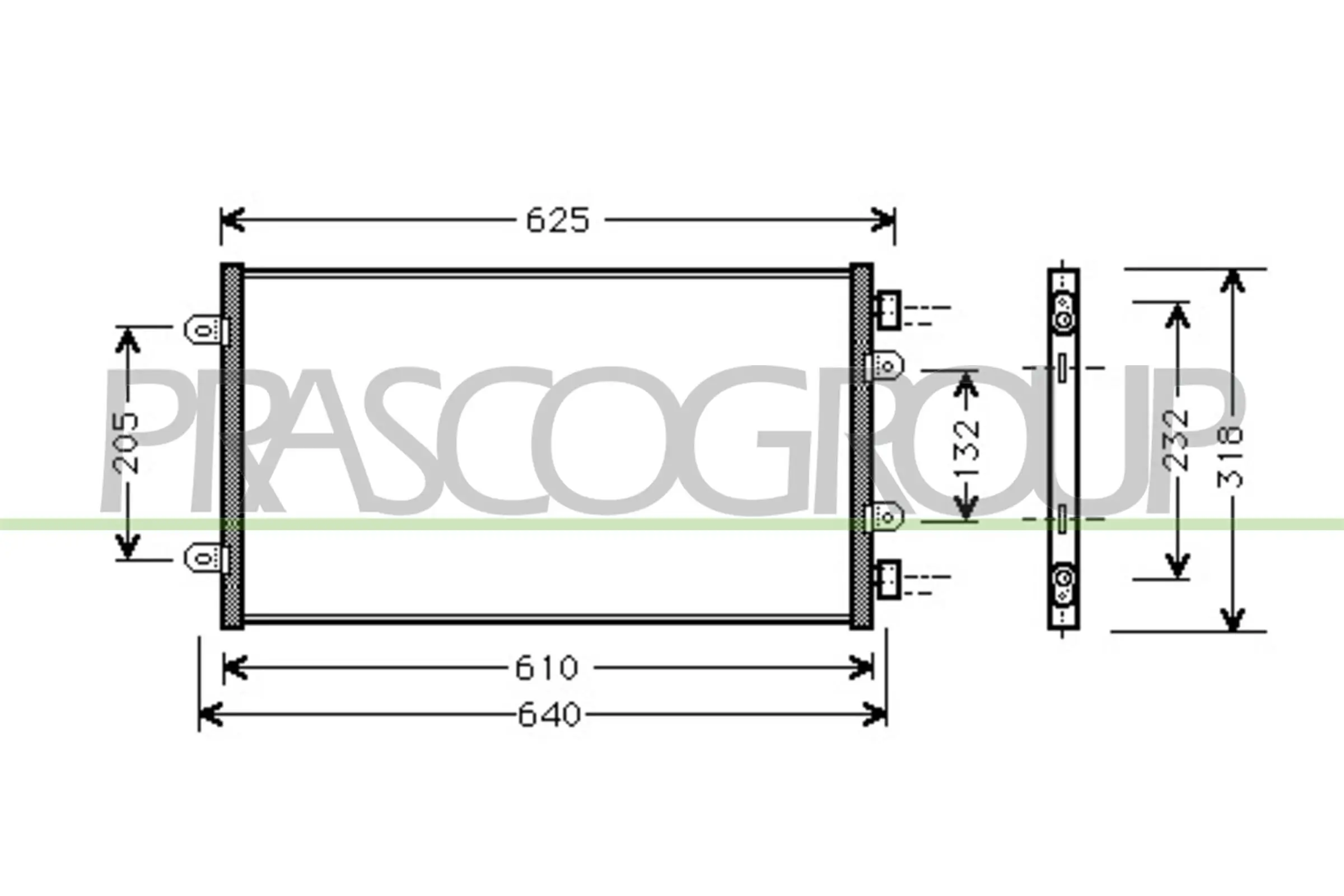 Kondensator, Klimaanlage PRASCO FT133C003