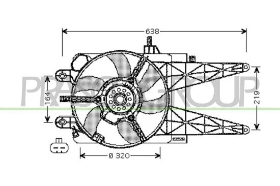 Lüfter, Motorkühlung 12 V PRASCO FT133F001 Bild Lüfter, Motorkühlung 12 V PRASCO FT133F001