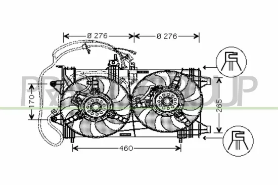 Lüfter, Motorkühlung 12 V PRASCO FT133F003 Bild Lüfter, Motorkühlung 12 V PRASCO FT133F003