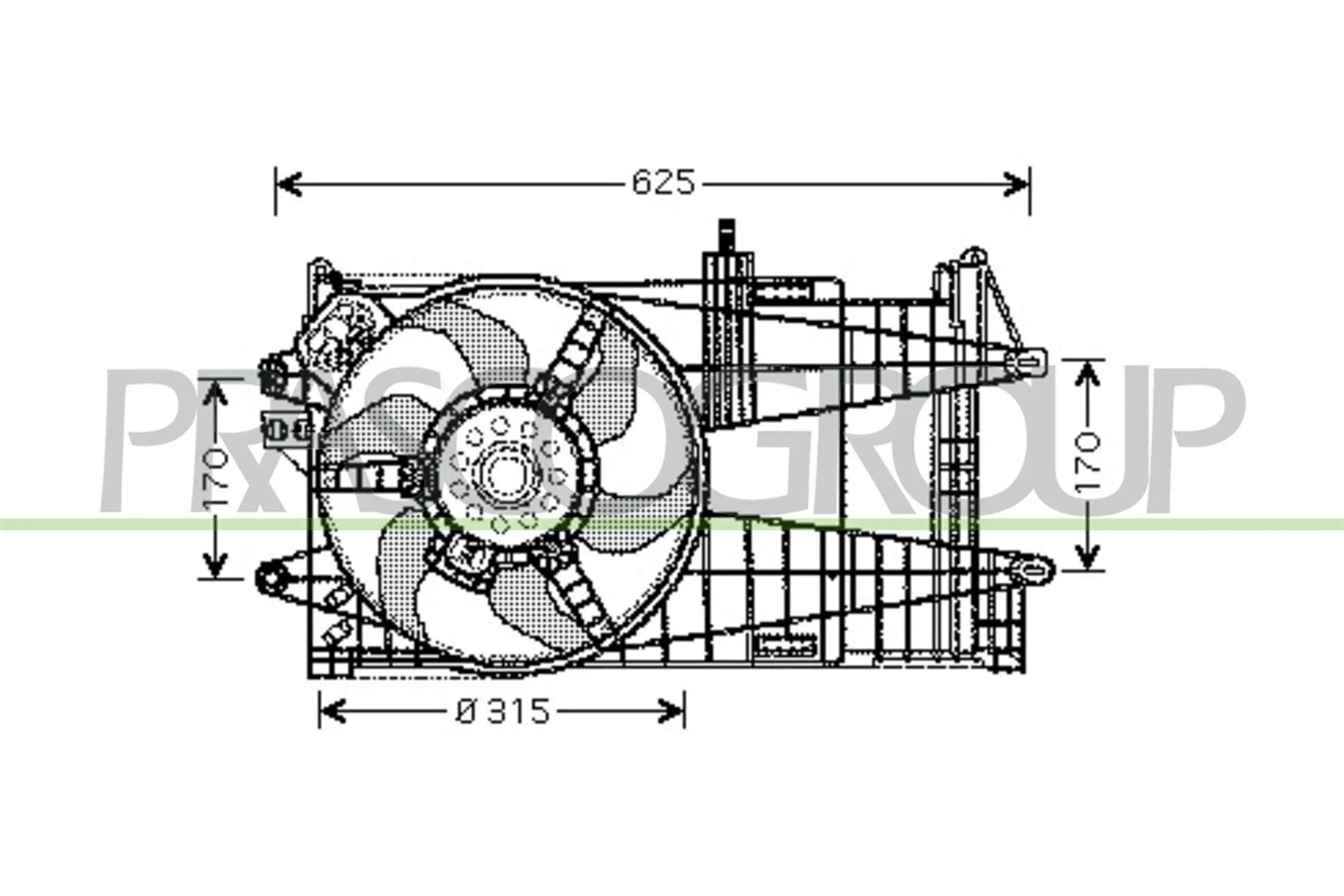 Lüfter, Motorkühlung 12 V PRASCO FT133F004