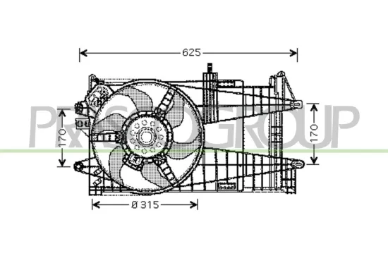 Lüfter, Motorkühlung 12 V PRASCO FT133F004 Bild Lüfter, Motorkühlung 12 V PRASCO FT133F004