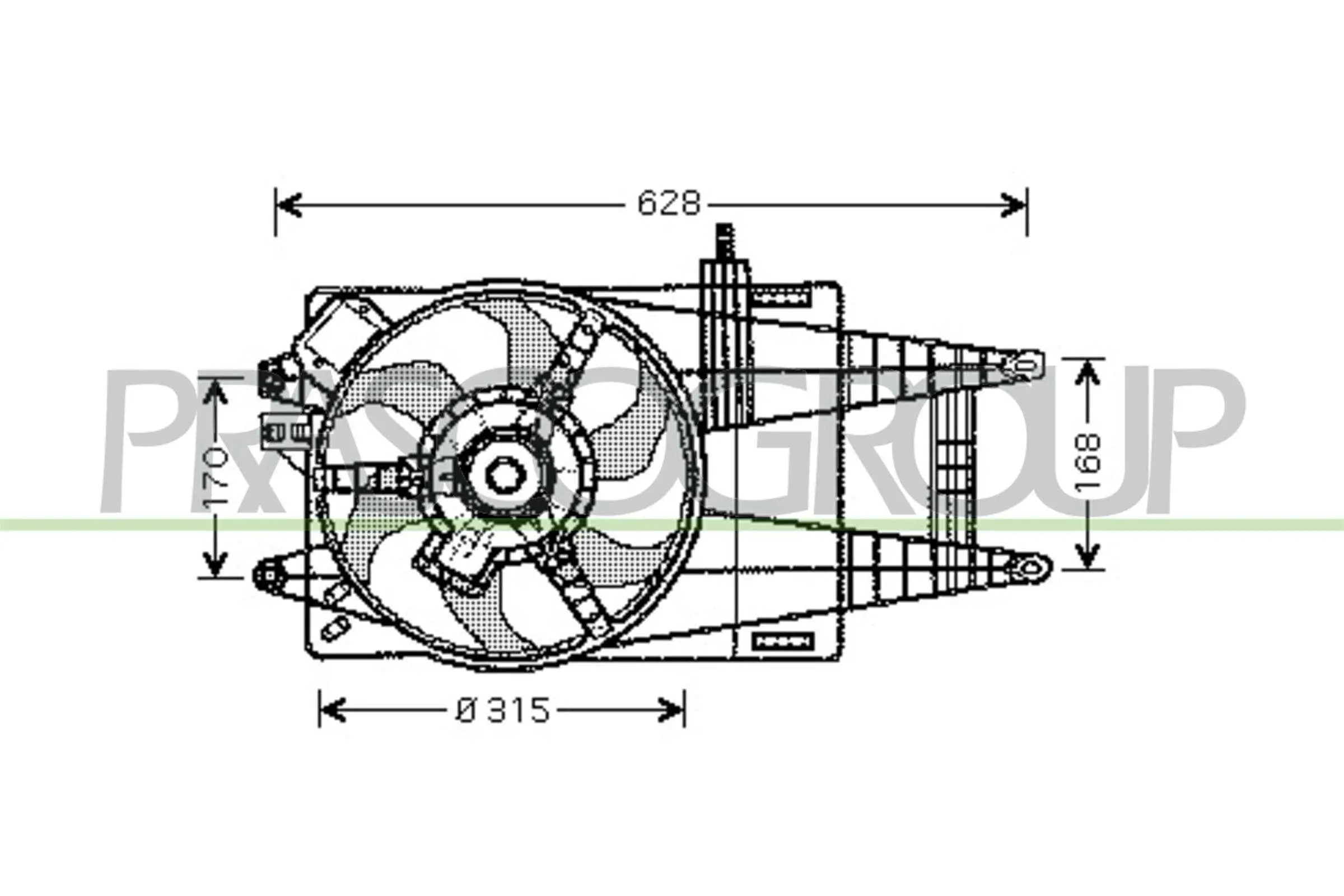 Lüfter, Motorkühlung 12 V PRASCO FT133F005