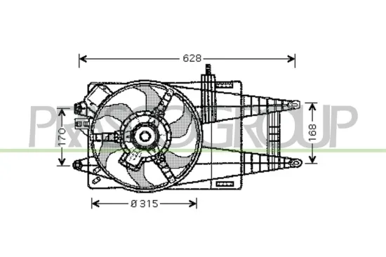 Lüfter, Motorkühlung 12 V PRASCO FT133F005 Bild Lüfter, Motorkühlung 12 V PRASCO FT133F005