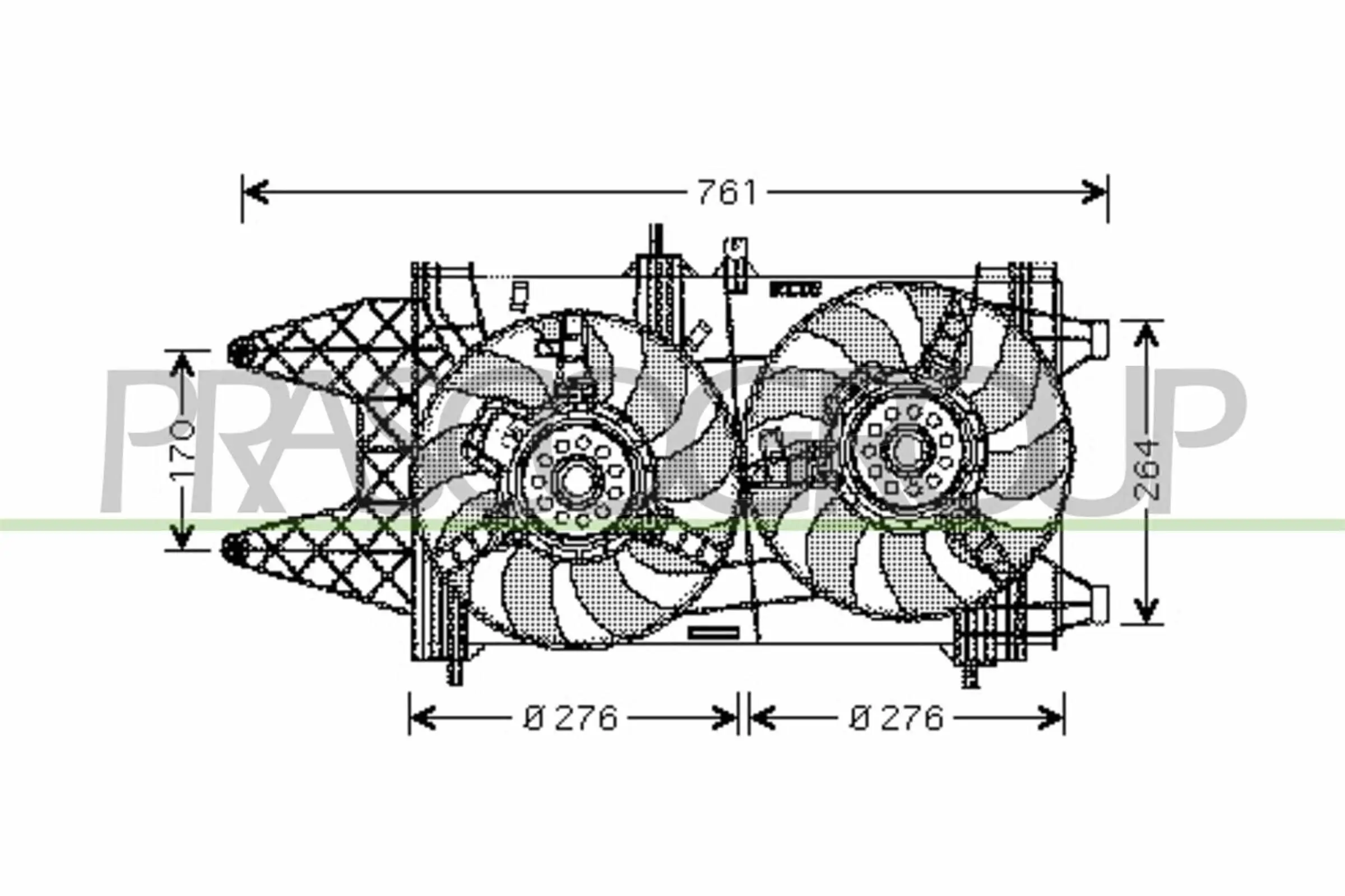 Lüfter, Motorkühlung PRASCO FT133F006