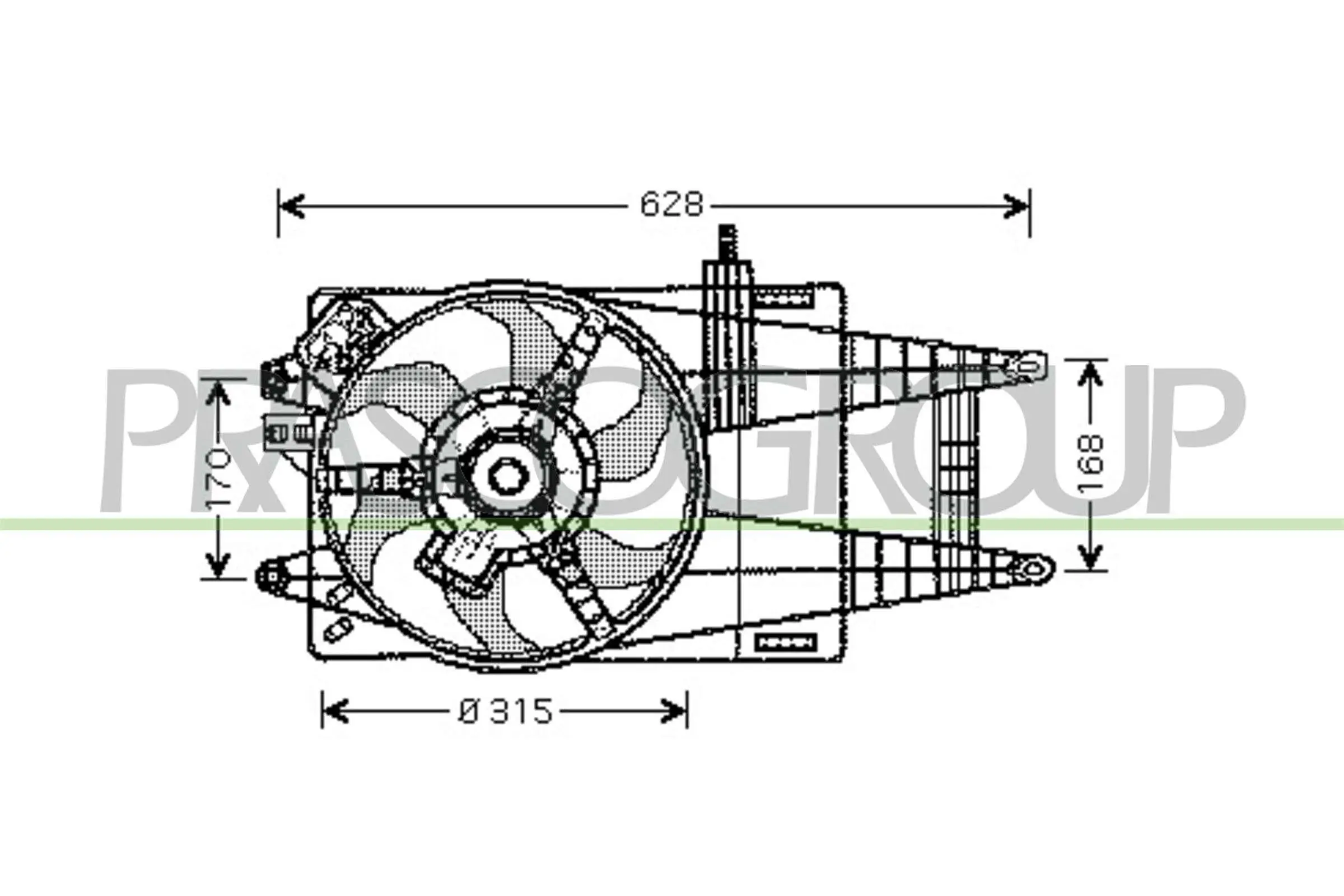 Lüfter, Motorkühlung 12 V PRASCO FT133F009