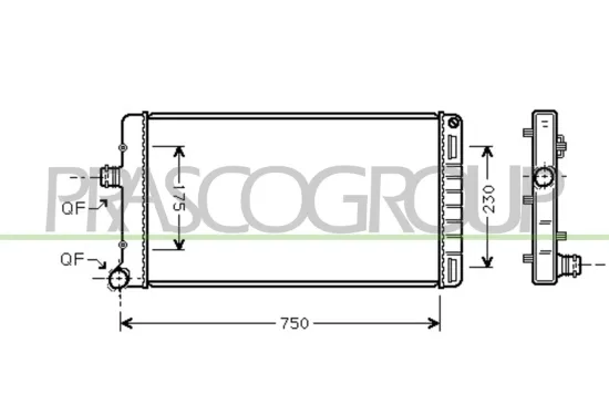 Kühler, Motorkühlung PRASCO FT133R004 Bild Kühler, Motorkühlung PRASCO FT133R004