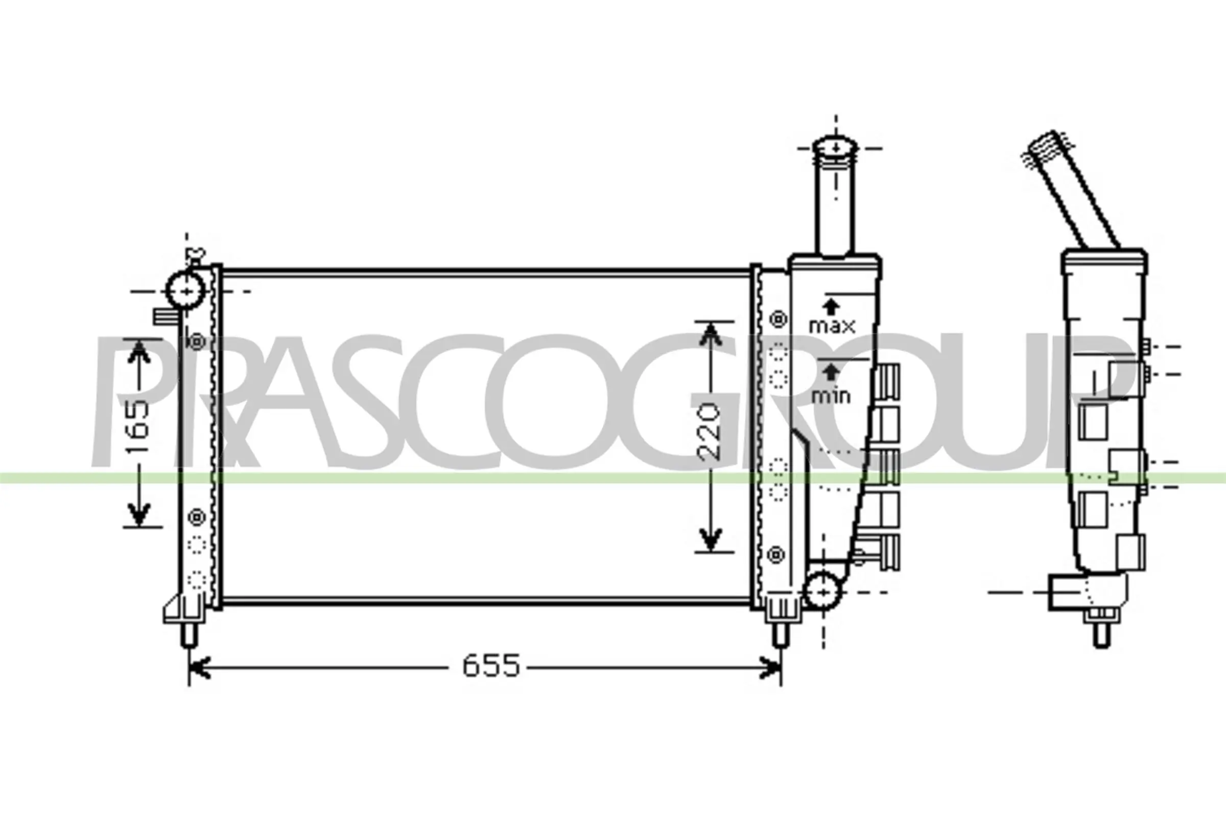 Kühler, Motorkühlung PRASCO FT133R007