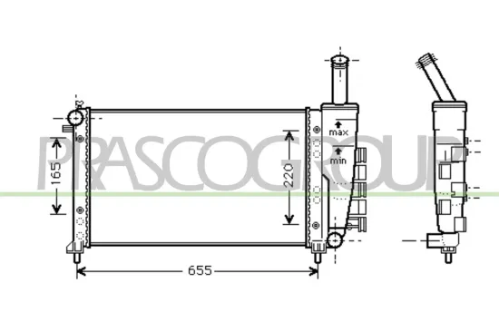 Kühler, Motorkühlung PRASCO FT133R007 Bild Kühler, Motorkühlung PRASCO FT133R007