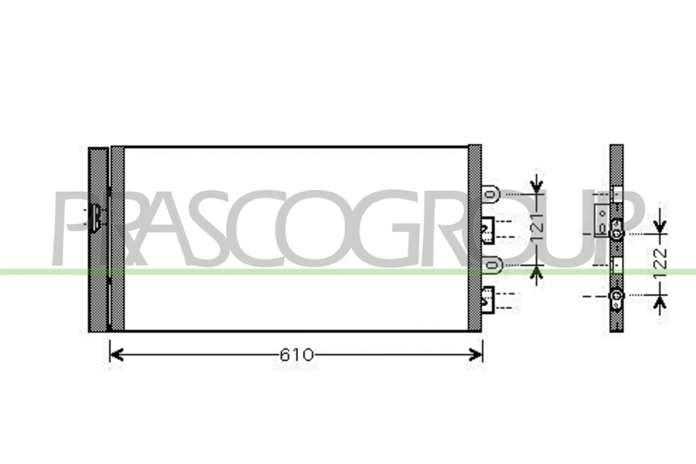 Kondensator, Klimaanlage PRASCO FT340C002