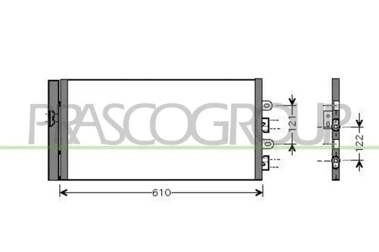 Kondensator, Klimaanlage PRASCO FT340C002 Bild Kondensator, Klimaanlage PRASCO FT340C002