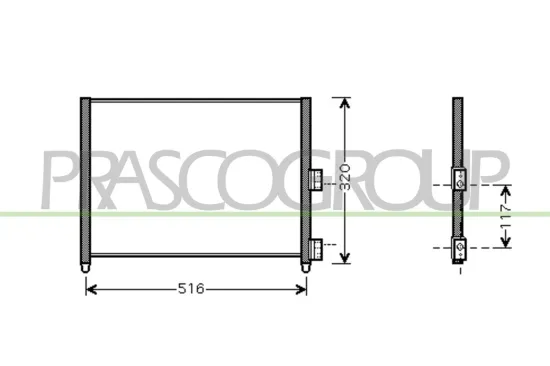 Kondensator, Klimaanlage PRASCO FT340C003 Bild Kondensator, Klimaanlage PRASCO FT340C003