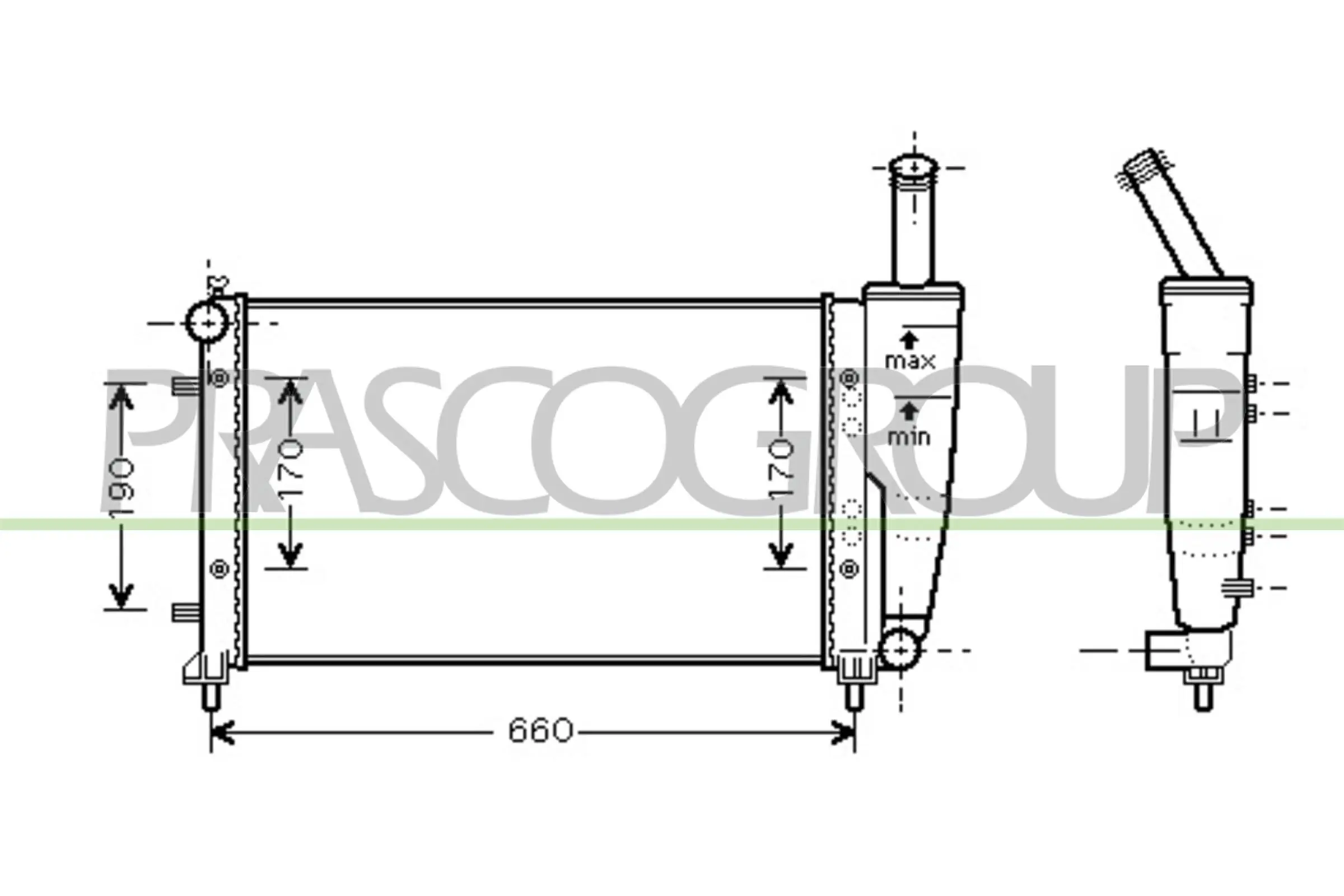 Kühler, Motorkühlung PRASCO FT340R004