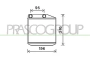 Wärmetauscher, Innenraumheizung PRASCO FT342H001