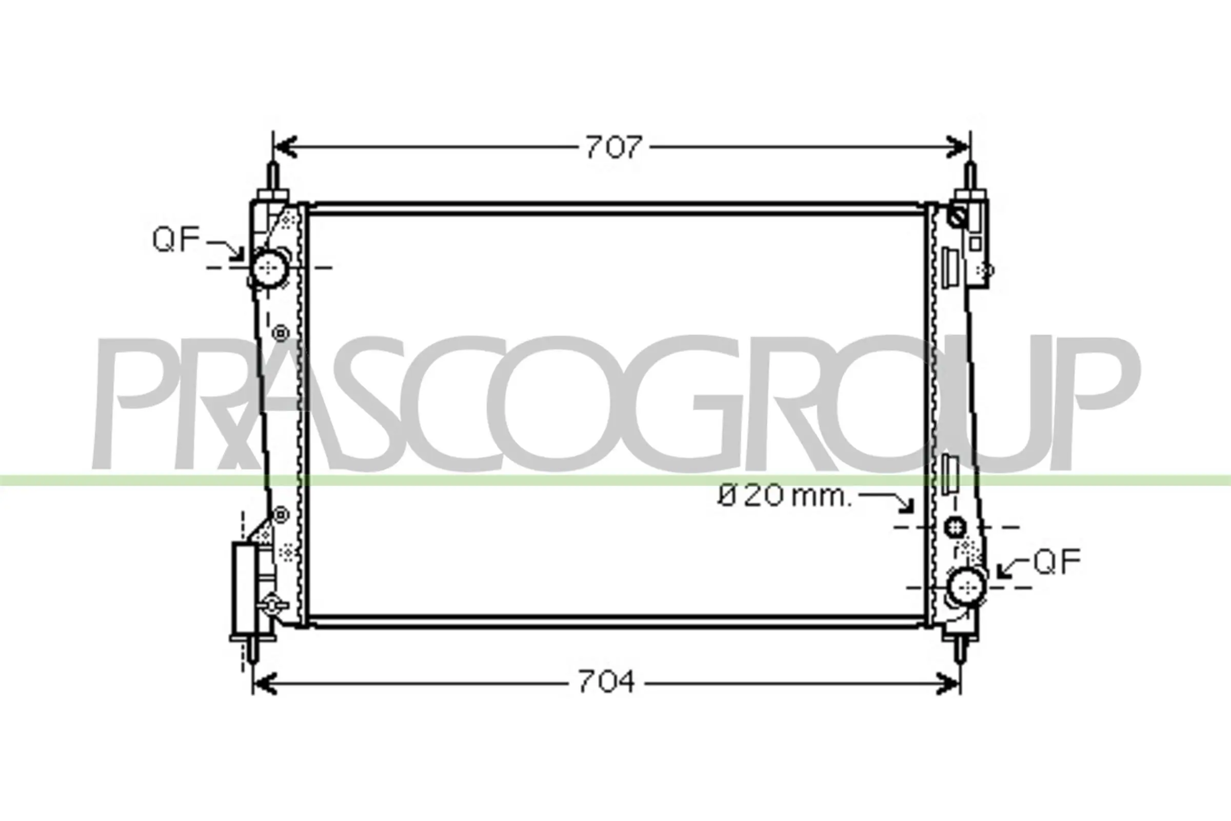 Kühler, Motorkühlung PRASCO FT342R001