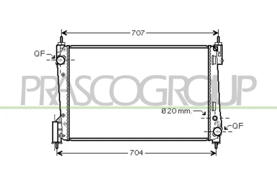 Kühler, Motorkühlung PRASCO FT342R001 Bild Kühler, Motorkühlung PRASCO FT342R001