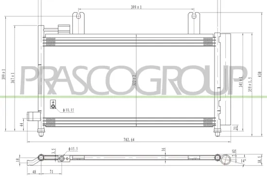 Kondensator, Klimaanlage PRASCO FT360C003 Bild Kondensator, Klimaanlage PRASCO FT360C003