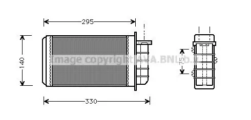 Wärmetauscher, Innenraumheizung PRASCO FT6183 Bild Wärmetauscher, Innenraumheizung PRASCO FT6183