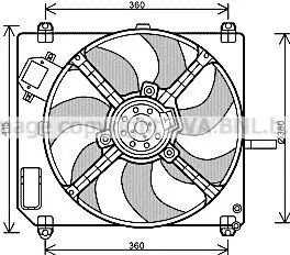 Lüfter, Motorkühlung 12 V PRASCO FT7551 Bild Lüfter, Motorkühlung 12 V PRASCO FT7551