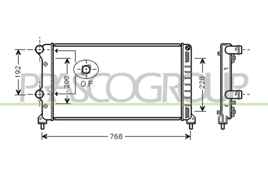 Kühler, Motorkühlung PRASCO FT908R001 Bild Kühler, Motorkühlung PRASCO FT908R001