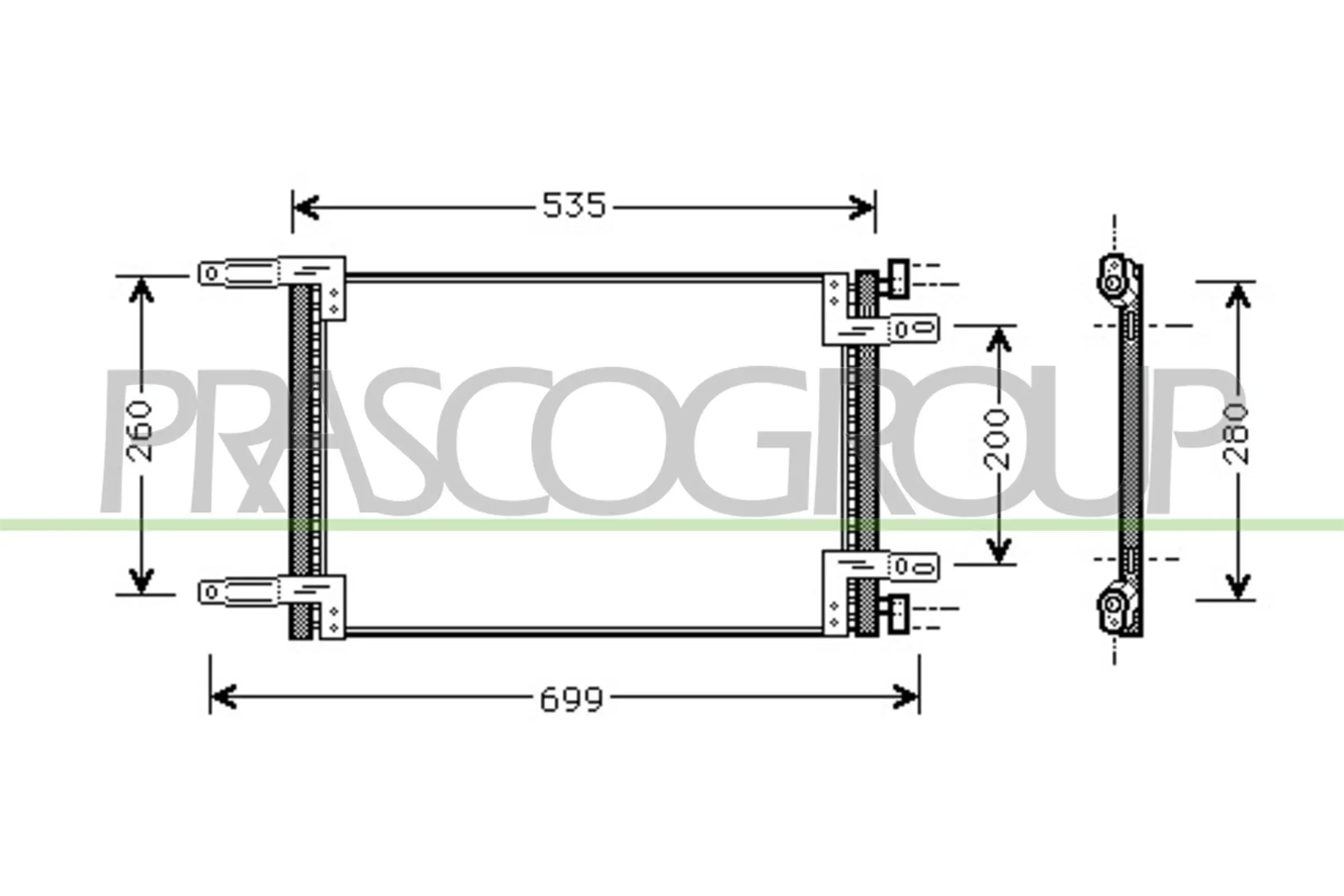 Kondensator, Klimaanlage PRASCO FT909C001