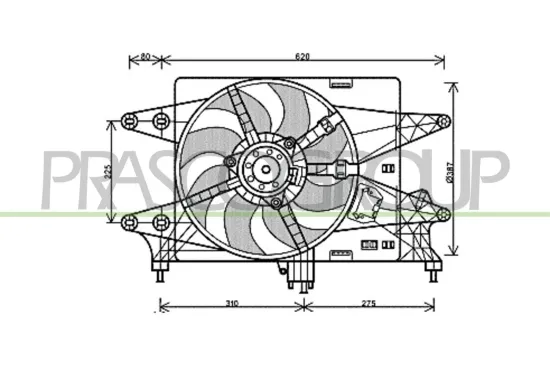 Lüfter, Motorkühlung PRASCO FT909F002 Bild Lüfter, Motorkühlung PRASCO FT909F002