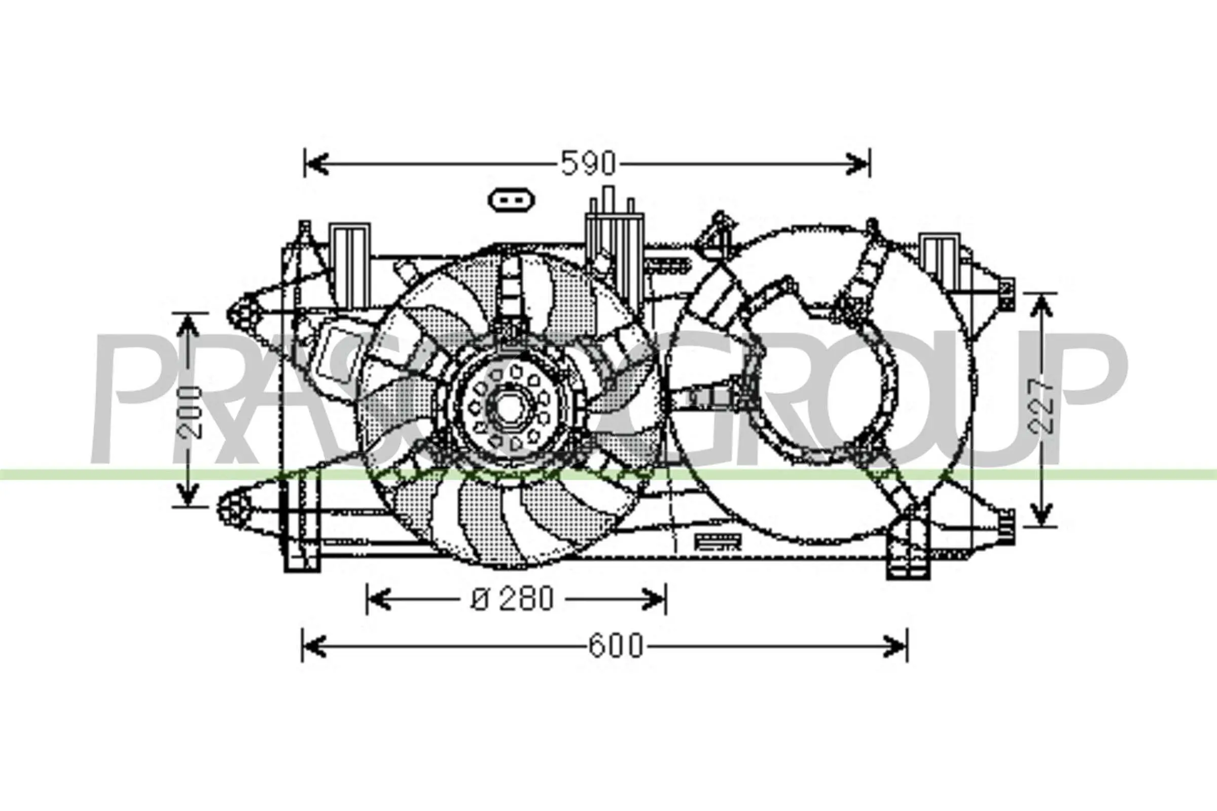 Lüfter, Motorkühlung 12 V PRASCO FT909F006