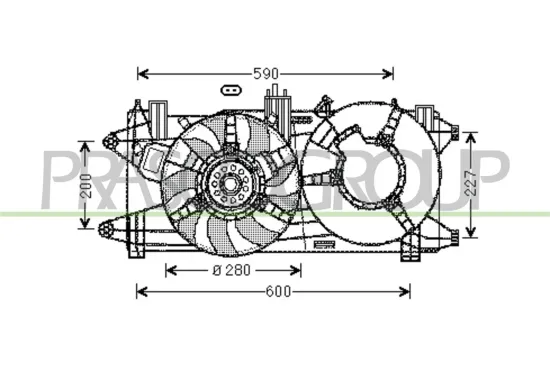 Lüfter, Motorkühlung 12 V PRASCO FT909F006 Bild Lüfter, Motorkühlung 12 V PRASCO FT909F006