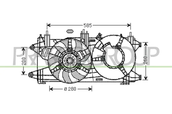 Lüfter, Motorkühlung PRASCO FT909F007 Bild Lüfter, Motorkühlung PRASCO FT909F007