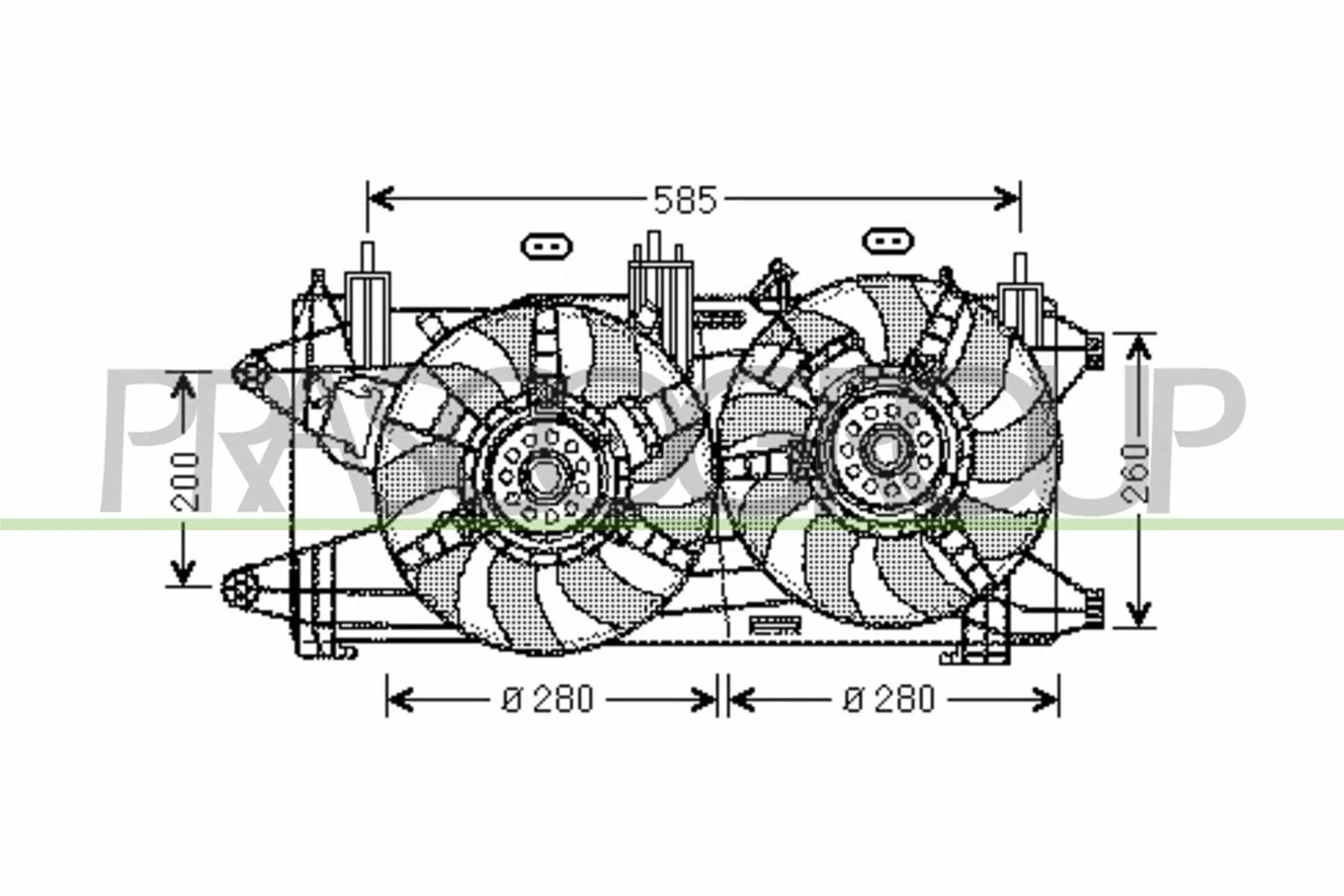 Lüfter, Motorkühlung PRASCO FT909F008