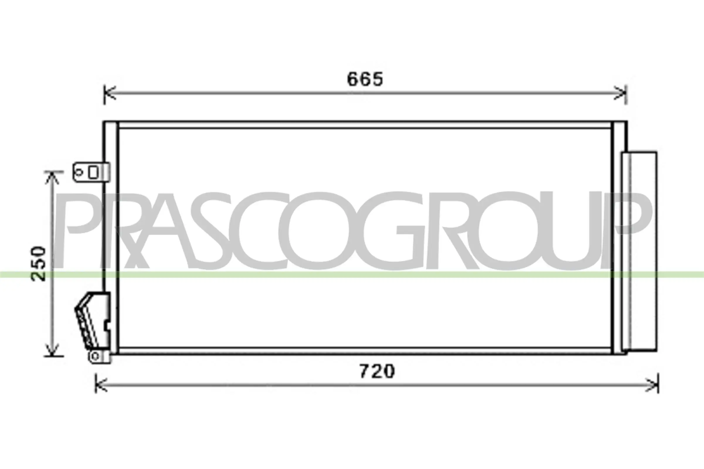 Kondensator, Klimaanlage PRASCO FT910C001