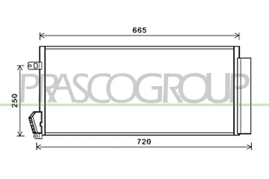 Kondensator, Klimaanlage PRASCO FT910C001 Bild Kondensator, Klimaanlage PRASCO FT910C001