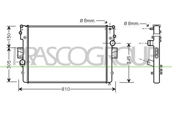 Kühler, Motorkühlung PRASCO FT926R005 Bild Kühler, Motorkühlung PRASCO FT926R005