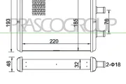 Wärmetauscher, Innenraumheizung PRASCO FT927H001