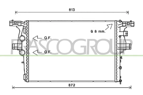 Kühler, Motorkühlung PRASCO FT929R002 Bild Kühler, Motorkühlung PRASCO FT929R002