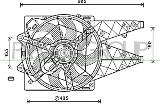 Lüfter, Motorkühlung 12 V PRASCO FT930F008 Bild Lüfter, Motorkühlung 12 V PRASCO FT930F008