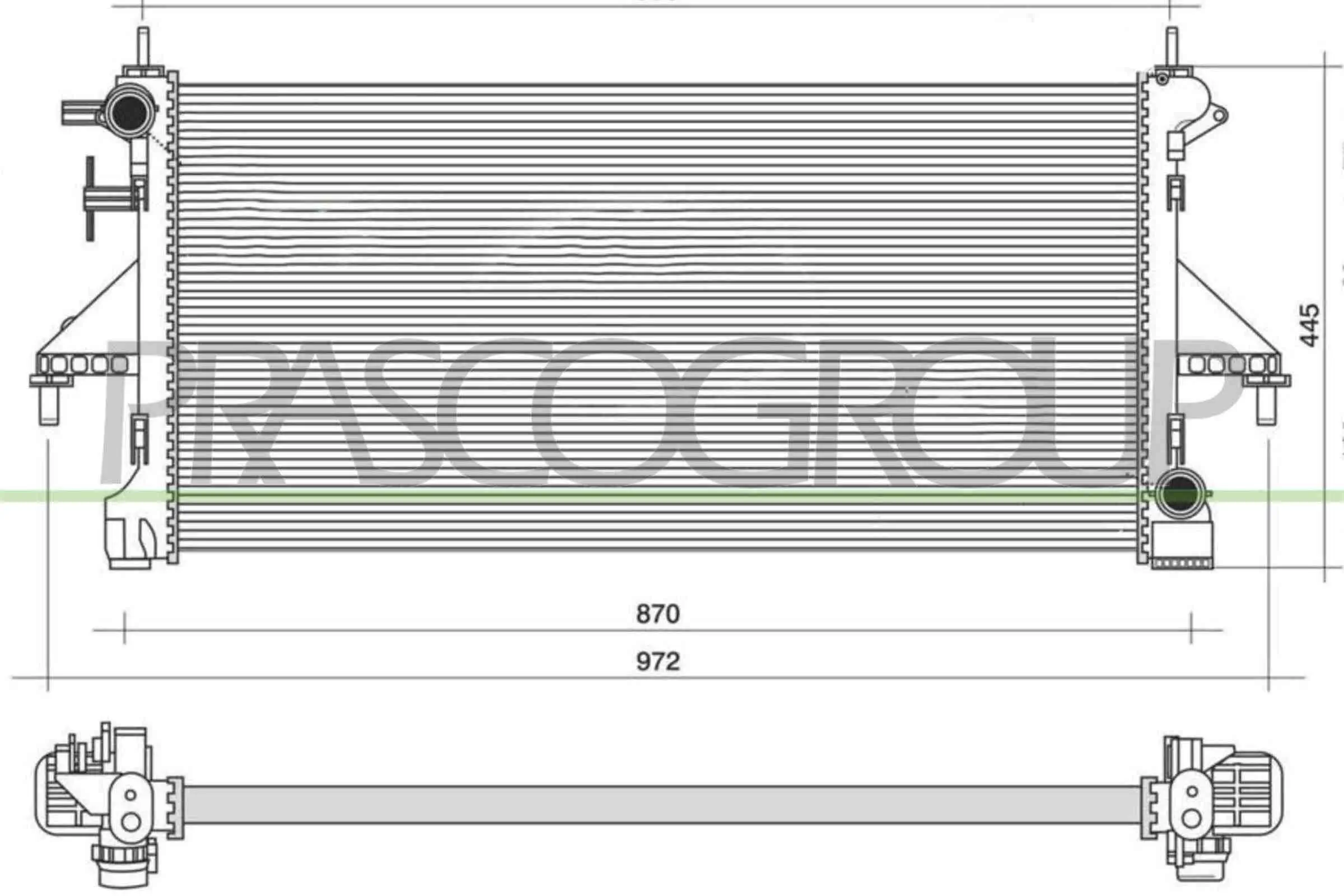 Kühler, Motorkühlung PRASCO FT930R009