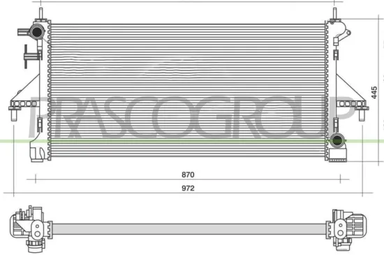 Kühler, Motorkühlung PRASCO FT930R009 Bild Kühler, Motorkühlung PRASCO FT930R009