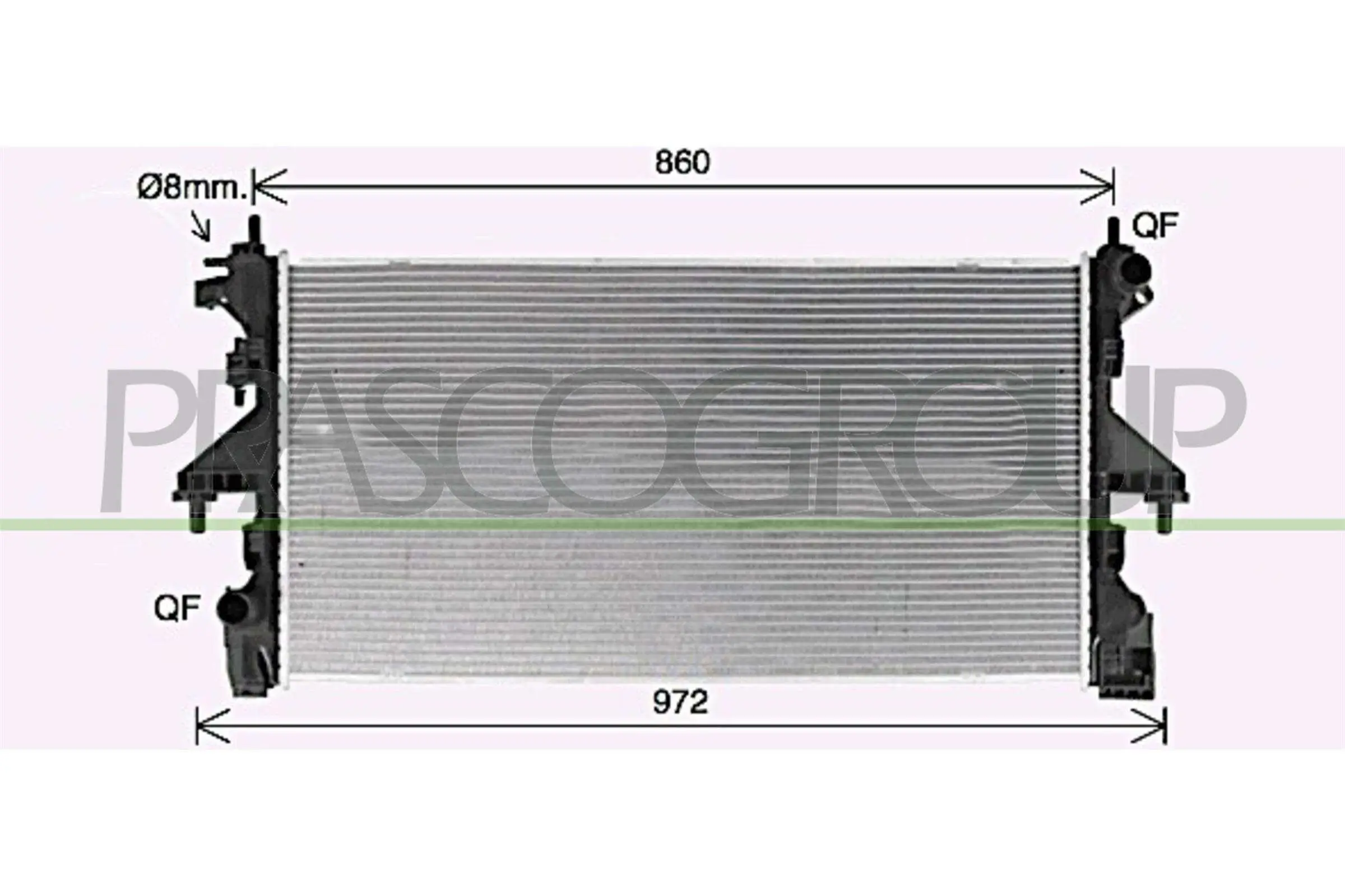 Kühler, Motorkühlung PRASCO FT932R002