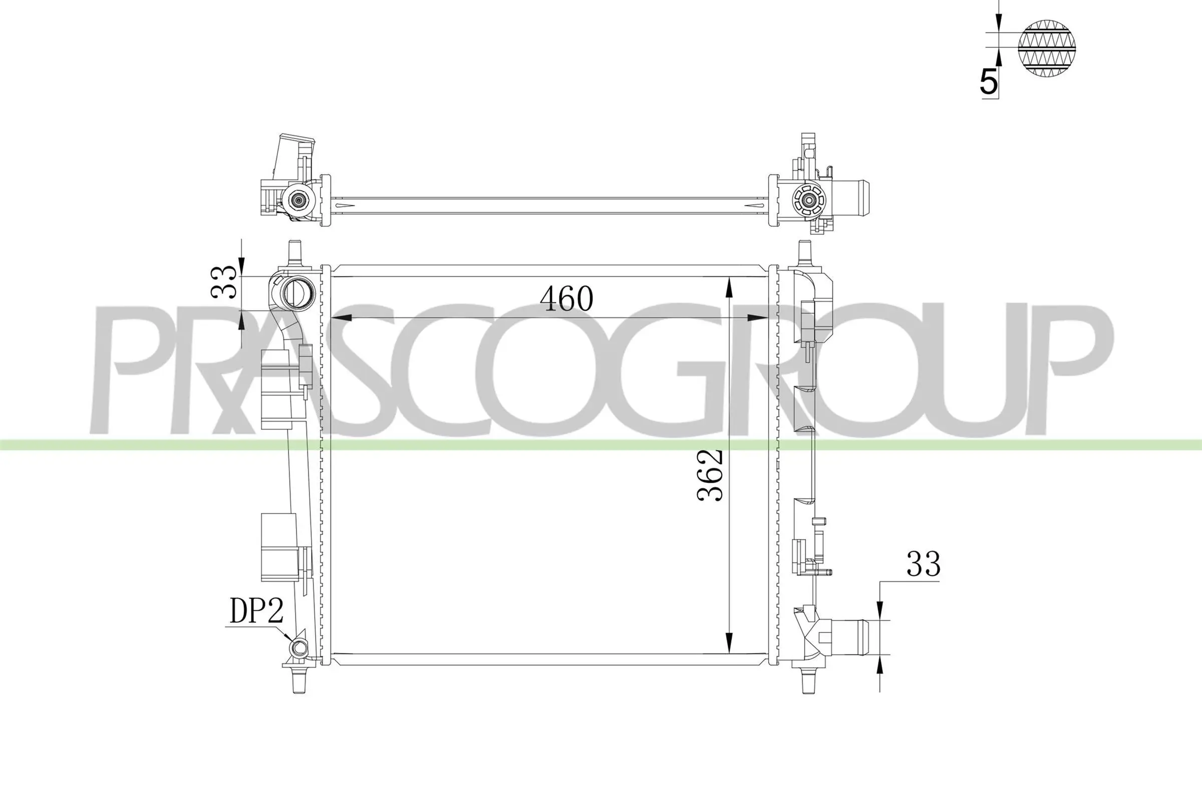 Kühler, Motorkühlung PRASCO HN004R001