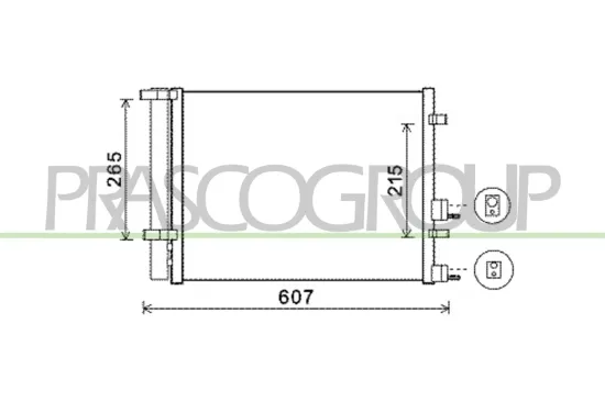 Kondensator, Klimaanlage PRASCO HN200C001 Bild Kondensator, Klimaanlage PRASCO HN200C001