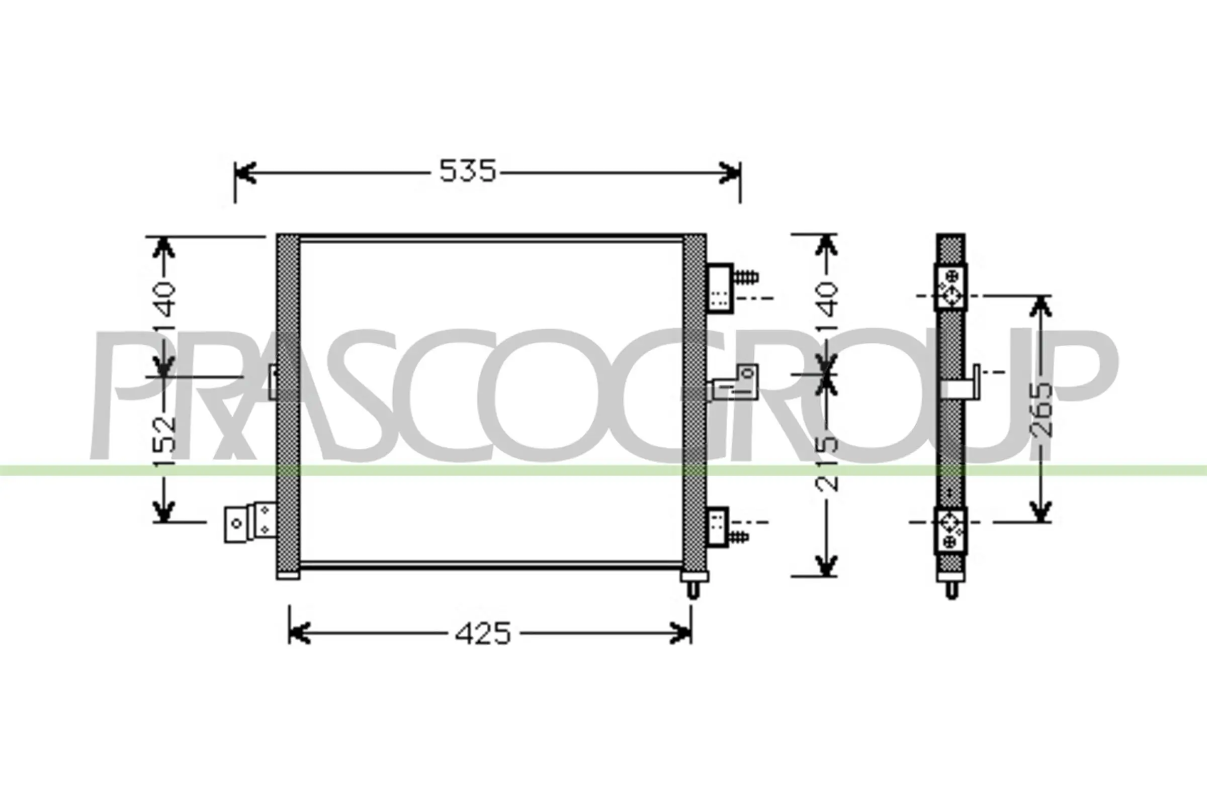 Kondensator, Klimaanlage PRASCO HN320C001