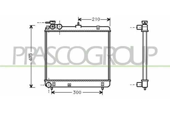 Kühler, Motorkühlung PRASCO HN320R001 Bild Kühler, Motorkühlung PRASCO HN320R001