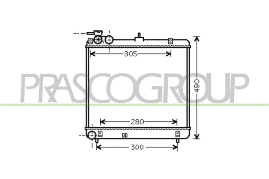 Kühler, Motorkühlung PRASCO HN324R001 Bild Kühler, Motorkühlung PRASCO HN324R001