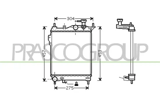 Kühler, Motorkühlung PRASCO HN330R001 Bild Kühler, Motorkühlung PRASCO HN330R001