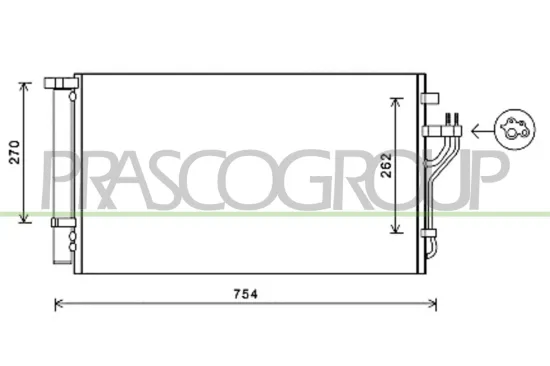 Kondensator, Klimaanlage PRASCO HN804C001 Bild Kondensator, Klimaanlage PRASCO HN804C001