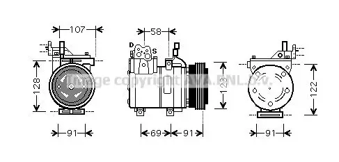 Kompressor, Klimaanlage PRASCO HYK161