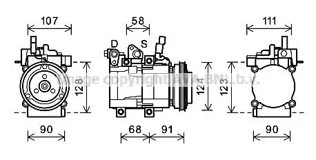 Kompressor, Klimaanlage PRASCO HYK321 Bild Kompressor, Klimaanlage PRASCO HYK321