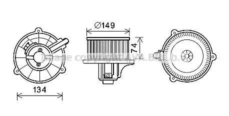 Elektromotor, Innenraumgebläse 12 V PRASCO KA8225