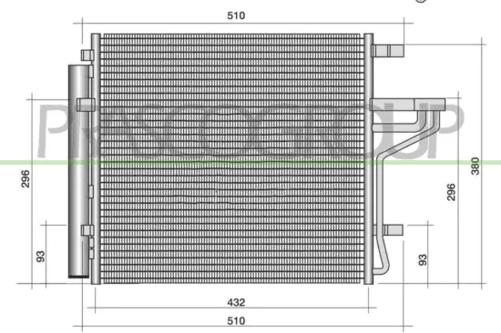 Kondensator, Klimaanlage PRASCO KI328C002 Bild Kondensator, Klimaanlage PRASCO KI328C002