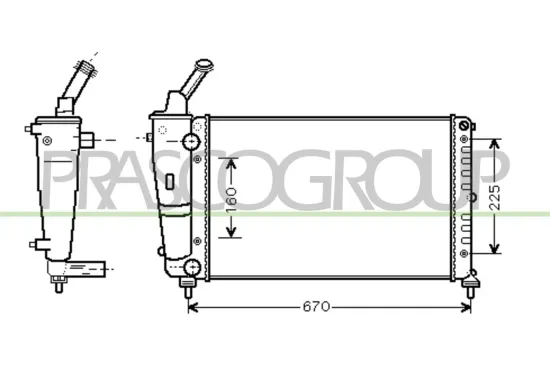 Kühler, Motorkühlung PRASCO LA001R008 Bild Kühler, Motorkühlung PRASCO LA001R008